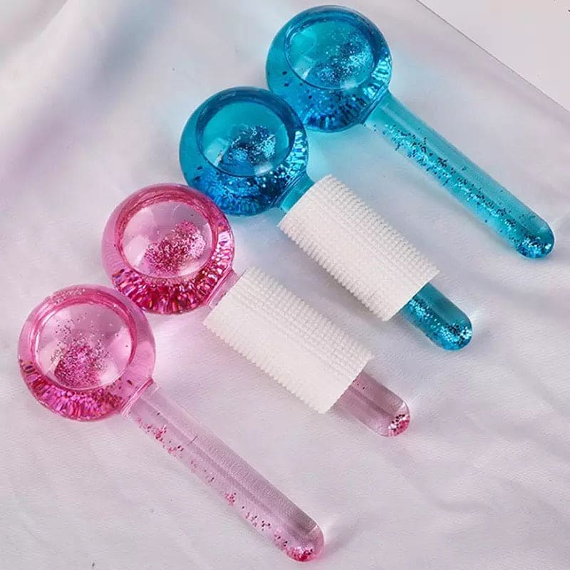 2 Pcs Crystal Ice Hockey, Energy Face Eye Massaging Globes, Face Lifting Anti Wrinkles Ice Roller, Anti Aging Health And Skincare Tool 2 Pcs Crystal Ice Hockey, Energy Face Eye Massaging Globes, Face Lifting Anti Wrinkles Ice Roller, Anti Aging Health And Skincare Tool